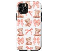 Coquette Teddy Bears Pink Bow Cute Women Girl Birthday Carcasa para iPhone 11 Pro