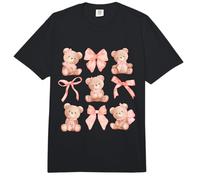 Coquette Teddy Bears Pink Bow Cute Women Girl Birthday Comfort Colors Adult Heavyweight T-Shirt