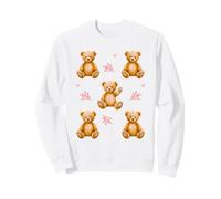 Coquette Teddy Bears Pink Roses Cute Women Girl Birthday Sudadera