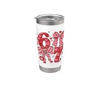 Coquette Valentine Six Seven Meme Preppy - Diseño de corazón rosa Vaso térmico de acero inoxidable de doble pared