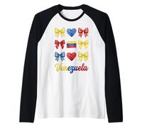 Coquette Venezuela Bandera Venezolana Niñas Camiseta Manga Raglan