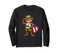 Coqui Frog Puerto Rico Puerto Rican Flag Taino Boricua Manga Larga