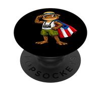 Coqui Frog Puerto Rico Puerto Rican Flag Taino Boricua PopSockets PopGrip Adhesivo