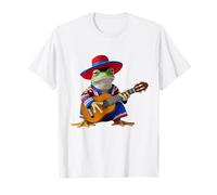 Coqui Frog Puerto Rico Tocando Guitarra Música Sudamericana Camiseta