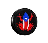 Coqui Puerto Rico Taino - Cubierta universal para neumáticos de remolque, RV, SUV, camión, caravana y muchos vehículos, protectores de neumáticos resistentes a la intemperie (15 pulgadas para diámetro