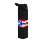 Coqui Taino Puertorriqueño Puerto Rico Bandera Rana Stainless Steel Insulated Water Bottle