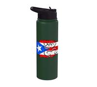 Coqui Taino Puertorriqueño Puerto Rico Bandera Rana Stainless Steel Insulated Water Bottle