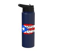 Coqui Taino Puertorriqueño Puerto Rico Bandera Rana Stainless Steel Insulated Water Bottle