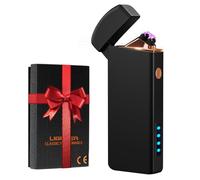 Coquimbo Mechero Electrico Regalo Hombre Regalo Navidad Regalos Amigo Invisible, USB Recargable Encendedor Electrico Doble Arco y Resistente al Viento para Vela, Estufa, Calendario de Adviento