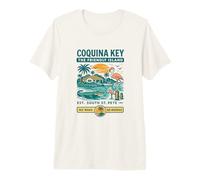 Coquina Key San Petersburgo Florida Retro Vintage Camiseta Premium