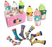 Coquitobeauty Calcetines Divertidos Regalo Original, Cupcakes para Tus pies dulcemente Irresistible Que hará reír y Caminar con Estilo. Convierte Tus Pasos en una Fiesta Sabrosa con Este Pack de 6