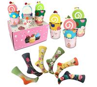 Coquitobeauty Calcetines Divertidos Regalo Original, Cupcakes para Tus pies dulcemente Irresistible Que hará reír y Caminar con Estilo. Convierte Tus Pasos en una Fiesta Sabrosa con Este Pack de 6