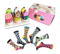 Coquitobeauty Calcetines Divertidos Regalo Original, Cupcakes para Tus pies dulcemente Irresistible Que hará reír y Caminar con Estilo. Convierte Tus Pasos en una Fiesta Sabrosa con Este Pack de 6