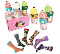 Coquitobeauty Calcetines Divertidos Regalo Original, Cupcakes para Tus pies dulcemente Irresistible Que hará reír y Caminar con Estilo. Convierte Tus Pasos en una Fiesta Sabrosa con Este Pack de 6