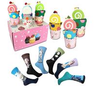 Coquitobeauty Calcetines Divertidos Regalo Original, Cupcakes para Tus pies dulcemente Irresistible Que hará reír y Caminar con Estilo. Convierte Tus Pasos en una Fiesta Sabrosa con Este Pack de 6