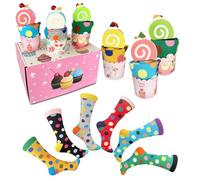 Coquitobeauty Calcetines Divertidos Regalo Original, Cupcakes para Tus pies dulcemente Irresistible Que hará reír y Caminar con Estilo. Convierte Tus Pasos en una Fiesta Sabrosa con Este Pack de 6