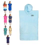Cor Infantil Poncho Toalla Robe luz y Oscuro Azul para Edades 3 - 10 (Azul Claro)