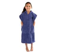 Cor Infantil Poncho Toalla Robe luz y Oscuro Azul para Edades 3 - 10 (Cobalt)