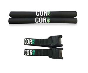 Cor Surf Almohadillas para Portaequipajes y Correas de Silicona Antiarañazos para Tabla de Remo, Tabla de Surf, Sup, Canoa y Esquí | Almohadilla para Portaequipajes de 71cm Correa de 10 pies