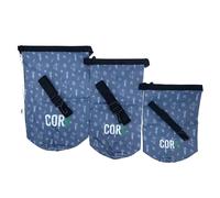 COR Surf Bolsa de Surf Impermeable e insumergible - La Bolsa Enrollable Mantiene el Equipo seco para piragüismo, Rafting, Vela, natación, Pesca, Senderismo, Camping o IR a la Playa (Hawaiano - 3Pack)