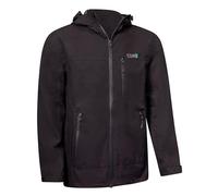 COR Surf Chaqueta impermeable de viaje plegable para hombre | El chubasquero todoterreno definitivo para hombre con bolsillos secretos (Grande, Negro con cremallera negra)