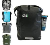 COR Surf Mochila de bolsa seca impermeable con funda acolchada para portátil (Negro, 25 L)