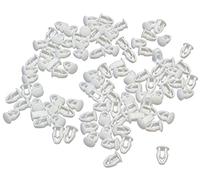 Cora 000116018-Lote de 100 piezas de fijación de la placa posterior de matrícula, color blanco