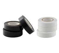 CORA 000120859 - Pack de 6 cintas aislantes 10 m x 15 mm (3 negras y 3 blancas)