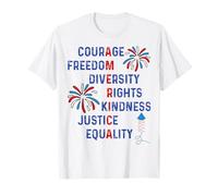 Coraje Libertad Diversidad Derechos Bondad Justicia Igualdad Camiseta