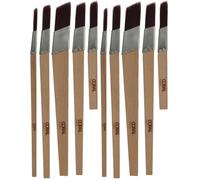 Coral Aspire 33749 - Juego de 5 Pinceles de Pintura con Revestimiento Inclinado Fitch, Perfil Firme Profesional para Detalles rápidos y precisos, Acabado Ultra Suave con emulsión o Madera FSC