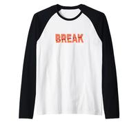 Coral Break The Mold Gráfico en Color Coral Camiseta Manga Raglan