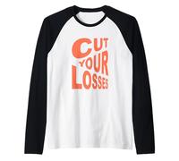 Coral Color Cut Your Losses Coral Graphic Camiseta Manga Raglan