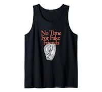 Coral Color No Time For Fake Friends Coral Graphic Camiseta sin Mangas
