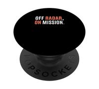 Coral Color Off Radar, On Mission. Coral Graphic PopSockets PopGrip Adhesivo