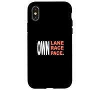 Coral Color Own Lane Race Pace Coral Graphic Carcasa para iPhone X/XS