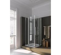 Coral corner shower swing door with fixed half-panel myDay EPFS left 80 765-785x2000mm, VB00108020DP1, Cabinas de ducha: Marco: Plata pulida, Vidrio: ESG GlasPlus
