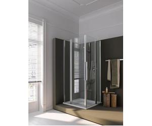 Coral corner shower swing door with fixed panel half myDay EPFS left 90 865-885x2000mm, VB00109020AA1, Cabinas de ducha: Marco: Plata mate, vidrio: ESG