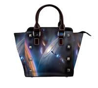 Coral Fish - Bolso de hombro con asa superior para mujer, con remaches, tamaño mediano, Un universo fascinante, Talla única