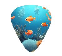 Coral Fish - Juego de 12 púas para guitarra subacuática, 3 grosores para guitarra acústica, bajo, guitarra eléctrica y mucho más.