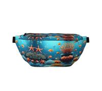 Coral Fish - Riñonera para correr bajo el agua, soporte para teléfono sin rebote para gimnasio, bolsa cruzada impermeable con correa ajustable