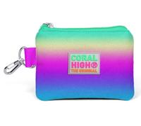 Coral High Kids Mixed Color Pattern Coin Bag 21810 - Bolsa para monedas (cuadros), color gris, Cárbico, tek