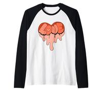 Coral Melt Ya Heart Love Coral Color Gráfico Camiseta Manga Raglan