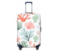 Coral Ocean - Funda protectora para maleta, diseño colorido de mar, elásticas, antiarañazos, a prueba de polvo, se adapta a 22-24 pulgadas, multicolor, S