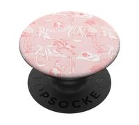 Coral Pink Herradura Bows Cowboy Hat Cowgirl Boots Riding PopSockets PopGrip Adhesivo