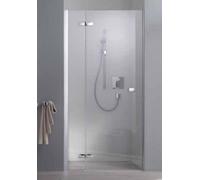 Coral puerta batiente con panel fijo para nicho S500Plus NFFA L 100, 985-1000x2000mm, VF07910020DA1, Cabinas de ducha: Marco: Plata pulida, Vidrio: ESG