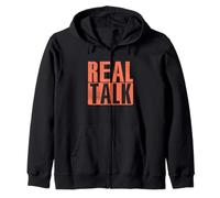 Coral Real Talk Coral Gráfico en Color Sudadera con Capucha