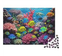 Coral Reef 1000 Pieza Puzzle Recyclable Paper Tropical Fish Tank Mayores Puzzles Party Game Accesorios Excelente Regalo Idea for Women and Men Both 38x26cm/1000pcs