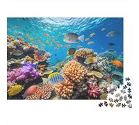 Coral Reef 1000 Pieza Puzzle Recycled Tropical Fish Senior Puzzles Party Accesorios de Juego Desarrollo de la Inteligencia de Niños y Niñas Educativo Fun 70x50cm/1000pcs