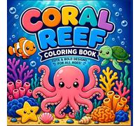 Coral Reef Coloring Book: Cute & Bold Designs for All Ages | Relaxing Pages for Stress Relief with Simple Sea Animals (30 Page Studio)