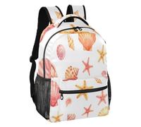 Coral Shell Starfishes Mochila con forro suave S, Estrellas de mar de concha de coral, Medium, Mochila